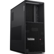 Lenovo ThinkStation P3 Tower (2024) Desktop - 14th Gen / Intel Core i7-14700 / 512GB SSD / 16GB RAM / Shared Intel UHD Graphics 770 / Windows 11 Pro / English & Arabic Keyboard / Black / International version - [30GS00BDAX]
