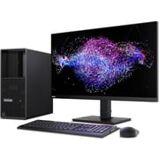 Lenovo ThinkStation P3 Tower (2024) Desktop - 14th Gen / Intel Core i7-14700 / 512GB SSD / 16GB RAM / Shared Intel UHD Graphics 770 / Windows 11 Pro / English & Arabic Keyboard / Black / International version - [30GS00BDAX]