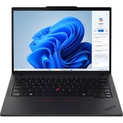 Lenovo ThinkPad T14 Gen 5 (2023) Laptop - 1st Series / Intel Core Ultra 7-155U / 14inch WUXGA / 512GB SSD / 16GB RAM / Shared Intel Graphics / DOS / English Keyboard / Black / International Version - [21ML001BGP]