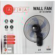Afra Wall Mount Fan AF-1612WFBK