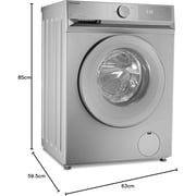 Toshiba Front Load 9 KG Washing Machine, Full Automatic, Silver, TW-BL100A4EG-SS