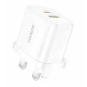 Foneng Dual Port 20W Wall Charger QC+PD White