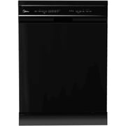 Midea Freestanding Dishwasher 14 Places, (6-Programs + 3 smart addable) Black - MDWEF1433DB-WI-EG