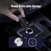Joda USB-C Car Charger, Dual Port – Black