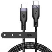 Joda Type-C to Type-C Nylon Braided Charging Cable 2m – Black