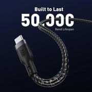 Joda Type-C to Type-C Nylon Braided Charging Cable 2m – Black