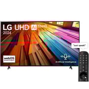 تلفزيون إل جي ذكي من سلسلة UT80 بشاشة UHD ودقة HDR10 4K بجهاز تحكم ذكي عن بعد ماجيك روموت نظام تشغيل webOS24 مقاس 86 بوصة إصدار (2024) + ساوند بار من إل جي S65TR