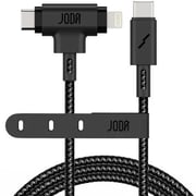 Joda Type-C to Type-C & Lightning 2-in-1 Cable 1m – Black