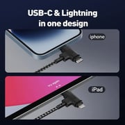 Joda Type-C to Type-C & Lightning 2-in-1 Cable 1m – Black