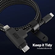 Joda Type-C to Type-C & Lightning 2-in-1 Cable 1m – Black