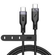 Joda Type-C to Type-C Nylon Braided Cable 2m – Black