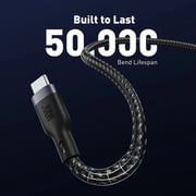 Joda Type-C to Type-C Nylon Braided Cable 2m – Black