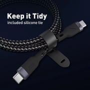 Joda Type-C to Type-C Nylon Braided Cable 1m – Black