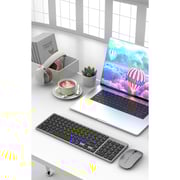 Protect Rechargeble Bluetooth Keyboard/Mouse Combo Space Grey