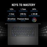 Asus ROG Zephyrus G16 Gaming (2025) Laptop - 2nd Series / Intel Core Ultra 9-285H / 16inch 2.5K / 2TB SSD / 64GB RAM / 24GB NVIDIA GeForce RTX 5090 Graphics / Windows 11 Home / English & Arabic Keyboard / Eclipse Gray/Middle East Version-[GU605CX-QR111W]