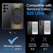 FITIT Camera Lens Protector for Samsung Galaxy S25 Ultra 5G, 9H Tempered Glass Metal Individual Ring Cover, Easy Installation Tray, Black