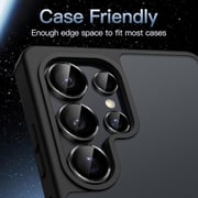 FITIT Camera Lens Protector for Samsung Galaxy S25 Ultra 5G, 9H Tempered Glass Metal Individual Ring Cover, Easy Installation Tray, Black
