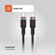 Porodo USB-C To Lightning Cable 1.2m Black