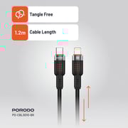Porodo USB-C To Lightning Cable 1.2m Black