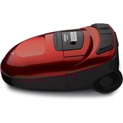 Hitachi CV-W2000 Bagless Canister Vacuum Cleaner, 2000W, 6.5L Dust Capacity, Nano Titanium Filter – Red – CV-W2000RR