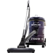 Hitachi CV-955N Drum Vacuum Cleaner, 2100W, 18L Dust Capacity, Aero Power Brush, Washable Cloth Filter – Blue – CV-955NBLGSA