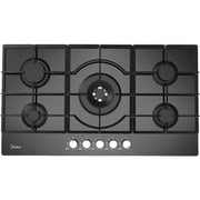 Midea 90cm Built-In Gas Hob with 5 Burners, Automatic Ignition, and Cast Iron Pan Support – 90GQ095