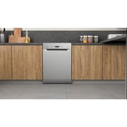 Ariston Freestanding Dishwasher with 14 Place Settings, 7 Programs, Inverter Motor, and Silver Finish – LFC3C26WX60HZ