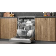 Ariston Freestanding Dishwasher with 14 Place Settings, 7 Programs, Inverter Motor, and Silver Finish – LFC3C26WX60HZ