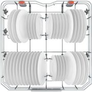Ariston Freestanding Dishwasher with 15 Place Settings, 10 Programs, Inverter Motor, and Silver Finish – LFO3P31WLX60HZ