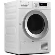 Midea Front Load 8 kg Condensing Dryer, 16 Programs, White Clothes Dryer – MDG80C