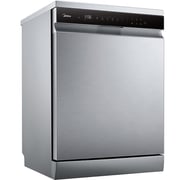 Midea Freestanding Dishwasher with 15 Place Settings, 9 Programs, Inverter Motor, and Silver Finish – WQP15WU7633GSS