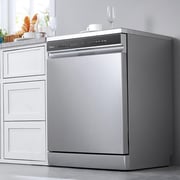 Midea Freestanding Dishwasher with 15 Place Settings, 9 Programs, Inverter Motor, and Silver Finish – WQP15WU7633GSS