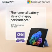 Microsoft Surface Pro Copilot+PC - Snapdragon X Elite / 13inch OLED / 512GB SSD / 16GB RAM / Shared Qualcomm Adreno GPU Graphics / Windows 11 Home / English Keyboard / Sapphire / International Version - [ZIA-00040]