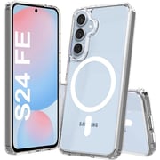 FITIT Clear Case for S24FE with MagSafe – Ultra Slim, Shockproof, Crystal Clear Protection, Strong Magnetic Case Compatible with MagSafe (Clear)