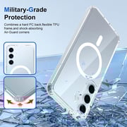 FITIT Clear Case for S24FE with MagSafe – Ultra Slim, Shockproof, Crystal Clear Protection, Strong Magnetic Case Compatible with MagSafe (Clear)