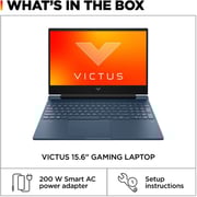 HP Victus Gaming (2022) Laptop - 12th Gen / Intel Core i7-12650H / 15.6inch FHD / 512GB SSD / 16GB RAM / 6GB NVIDIA GeForce RTX 4050 Graphics / Windows 11 Home / English Keyboard / Performance Blue / International Version - [15-FA1163DX]