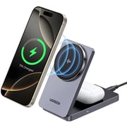 Ugreen 2-in-1 Magnetic Wireless Charger Black/Grey