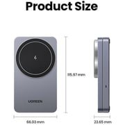 Ugreen 2-in-1 Magnetic Wireless Charger Black/Grey