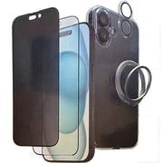 Levore 5-in-1 Full Body Shield for iPhone 16 Plus, Black – LECS16P-BK