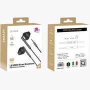 Levore Wired In-Ear Earphones with Enhanced Bass, Black – LEW31-BK