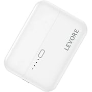 Levore Slim Power Bank 10000mAh with Type-C Input, White – LP222-WH