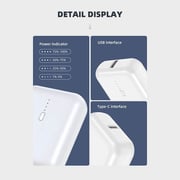Levore Slim Power Bank 10000mAh with Type-C Input, White – LP222-WH