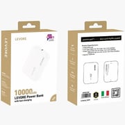 Levore Slim Power Bank 10000mAh with Type-C Input, White – LP222-WH