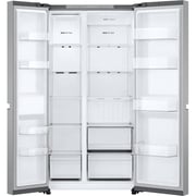 LG Side by Side Refrigerator, No Frost, 664L, 2 Doors, Inverter, Silver, GC-B257KLJW