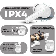 Honeywell Moxie V1400 True Wireless Earbuds White