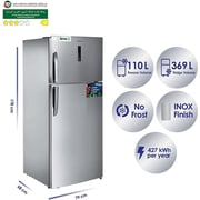 Super General Top Mount Refrigerator 566L Silver- KSGR815I