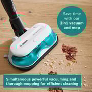 Bosch Cordless 2-in-1 Vacuum and Mop Aqua White BCS71HYGGB