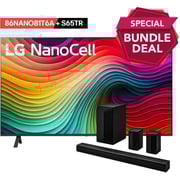 LG 86 Inch NanoCell NANO81 4K Smart TV AI Magic remote HDR10 webOS24 (2024 Model) + LG Soundbar S65TR