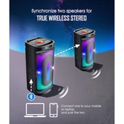 Magic Star Boombox Party Speaker With 2 Microphones Black