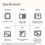 Microsoft Surface Pro Copilot+PC - Qualcomm Snapdragon X Plus / 13inch OLED / 512GB SSD / 16GB RAM / Shared Qualcomm Adreno GPU Graphics / Windows 11 Home / Black / International Version - [EP2-23860]